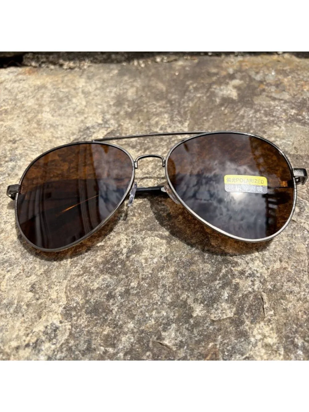 Polarized Brown Aviator Sunglasses Matte Brown Frame Driving Lenses Pilot Retro